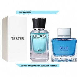 Tester Beas M201 Antonio Banderas Blue Seduction Men edp 25 ml, Парфюм мужской Beas M201 создан по мотивам аромата Antonio Banderas Blue Seduction