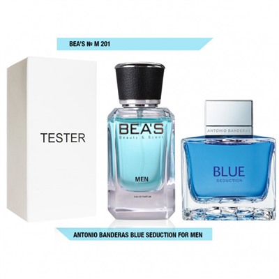 Tester Beas M201 Antonio Banderas Blue Seduction Men edp 25 ml, Парфюм мужской Beas M201 создан по мотивам аромата Antonio Banderas Blue Seduction