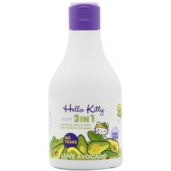 HELLO KITTY Шампунь, гель, пена 3в1 для мытья и купания  I LOVE AVOCADO с экстрактом авокадо, 250мл.