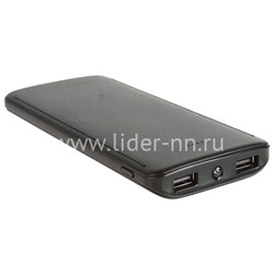 Power Bank 10000mAh/АЗУ 2 USB выхода (2400mAh)/USB кабель Ip5/Micro USB AWEI X15 (черный)