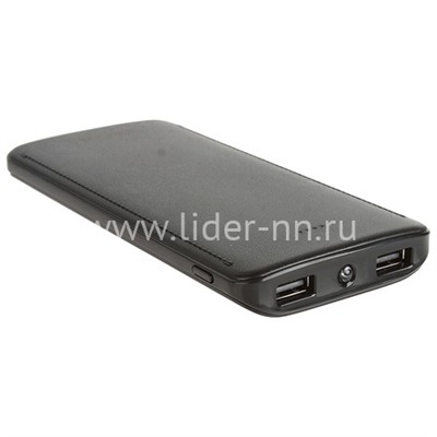 Power Bank 10000mAh/АЗУ 2 USB выхода (2400mAh)/USB кабель Ip5/Micro USB AWEI X15 (черный)