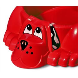 Песочница KIDS Собачка с крышкой 432
                        красный / голубой