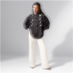 Рубашка с объемным декором, Нежный шум