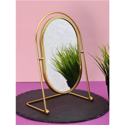 Зеркало настольное GIRLY "Golden moon", yellow