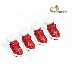 Ботинки "Забава", набор 4 шт, 3 размер, красные