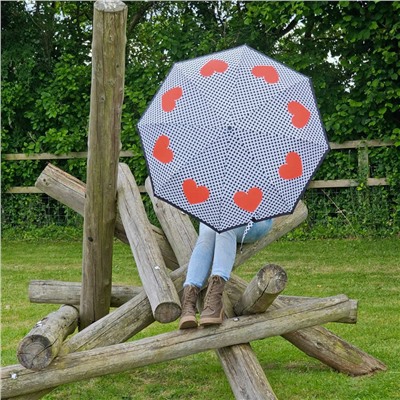 L354-4486 LoveHeartSpot (Сердце) Зонт женский механика Fulton