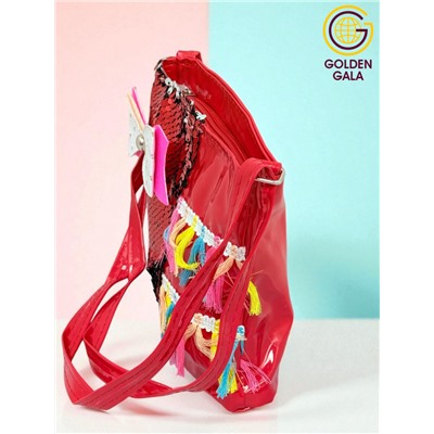 Стильная лаковая сумочка для девочки 21х17 см тип 1