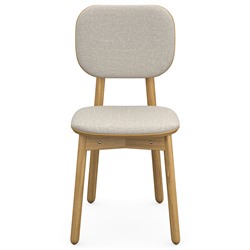 Стул с обивкой Saga, рогожка, бежевый