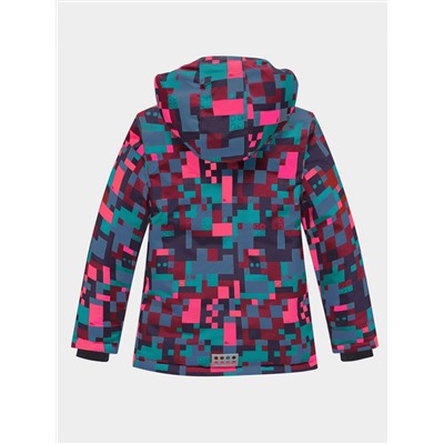 Горнолыжный костюм зимний для девочки бордового цвета 9436Bo