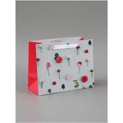 Пакет подарочный ламинированный, упаковка, «Ты прекрасна», MS 18×23×8 см