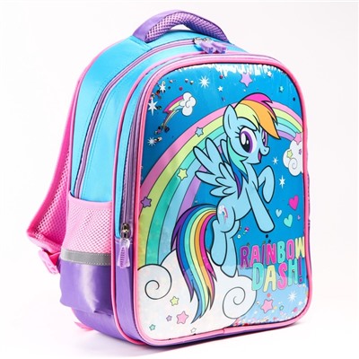 Рюкзак школьный для девочки, 39 см × 30 см × 14 см «Радуга Дэш», My little Pony