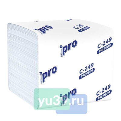 Листовая туалетная бумага PROtissue Premium V сложения, 2 сл., 250 л.