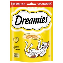 Лакомство Dreamies для кошек, сыр, 140 г