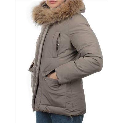 7368 GRAY/GREEN Куртка зимняя женская (200 гр. холлофайбер)