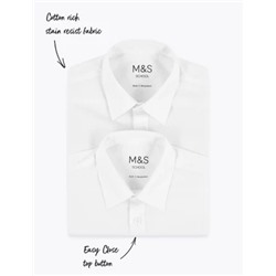 2pk Boys' Non-Iron School Shirts (2-18 Yrs)