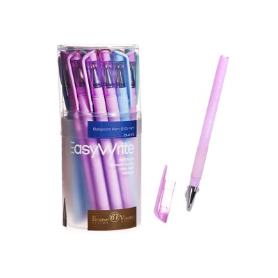 Ручка шариковая EasyWrite Zefir, 0.5 мм, синие чернила, матовый корпус Silk Touch, МИКС
