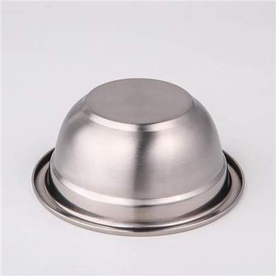 Миска, 500 мл, 14×6 см, 201 марка стали, толщина 0.8 мм, внутренний диаметр 12 см, нержавеющая сталь