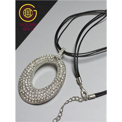 Кулон на кожаном шнурке "Женская грация" Арт КШ2130/10