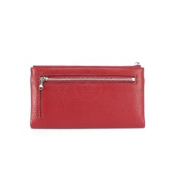 Кошелек женский натуральная кожа Cossroll-2202-9941-12,  4отд,  16карм,  бордо 247999