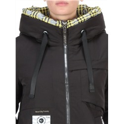 2166 BLACK Пальто зимнее женское MONGEDI (200 гр. холлофайбера)