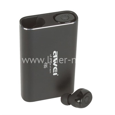 Bluetooth-гарнитура AWEI беcпроводная/Power bank 1800mAh (T85) черная