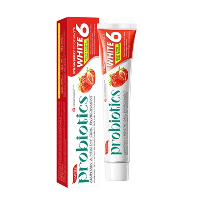 Зубная паста с пробиотиками и клубникой SADOER probiotics Strawberry toothpaste, 100 гр