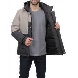 8875 DK. GRAY BEIGE Куртка мужская зимняя облегченная (130 гр. холлофайбер)