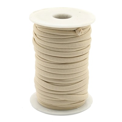 Шнур для плетения нейлоновый 5*2мм цв.бежевый.