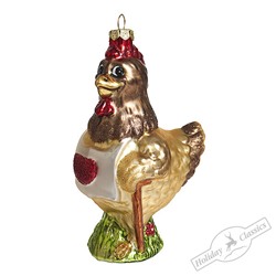 Курочка "Куриный дворик"  (стекло) 8,5х7х13,5 см