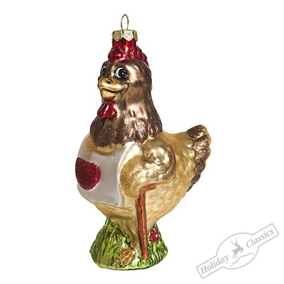 Курочка "Куриный дворик"  (стекло) 8,5х7х13,5 см