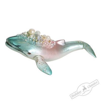 Кит "Розовая лагуна" (стекло) 15,5х7х6,5 см