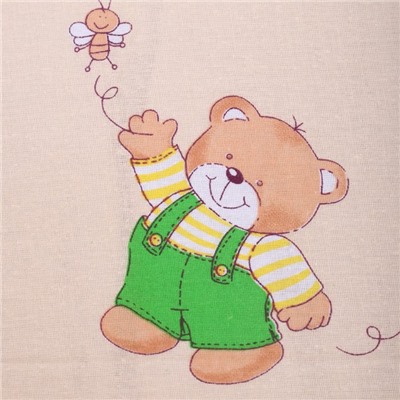 Постельное бельё BABY За медом бежевый 112х147см, 110х150см, 60х60см, бязь 120г/м, , хлопок 100%
