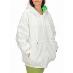 2560 WHITE/GREEN Худи женское (50 гр. синтепон)