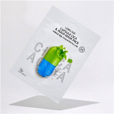 Lebelage Тканевая маска для лица c центеллой и аква-компонентами / Capsule Cica & Aqua Mask Pack, 25 мл
