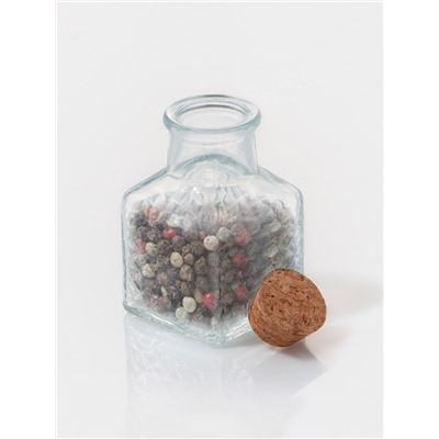 Набор баночек для специй Доляна «Парфе», 50 мл, 4.5×4.5×6.8 см, с пробковой крышкой, 12 шт., стекло