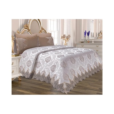 Комплект Постельного Белья с Покрывалом 240x260 см ЕВРО 2 сп.Pike Set Le Jardin D'OR