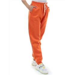M053 ORANGE Брюки спортивные женские на флисе (100% хлопок) 7986