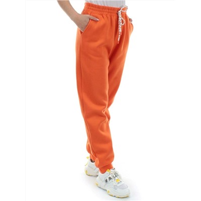 M053 ORANGE Брюки спортивные женские на флисе (100% хлопок) 7986