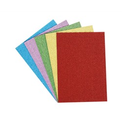 Картон цветной А4, ArtSpace, 5л., 5цв., металлизированный голографический, узор "Сердечки", в папке