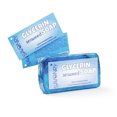 Мыло ручной работы SEAWEED С ЛЮФОЙ (морские водоросли), 100г