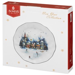 ТАРЕЛКА ЗАКУСОЧНАЯ AGNESS "С НОВЫМ ГОДОМ!" 17*3 СМ