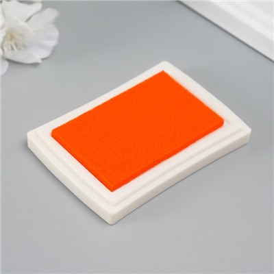 Штемпельная подушка «Оранжевая», 7.5×5.5×1.8 см