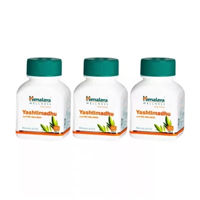 Набор Яштимадху (3 х 60 таб, 250 мг), Yashtimadhu Set, произв. Himalaya