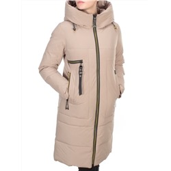 888 BEIGE Пальто зимнее женское VINVELLA (200 гр. холлофайбер)