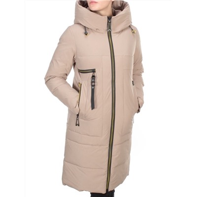 888 BEIGE Пальто зимнее женское VINVELLA (200 гр. холлофайбер)