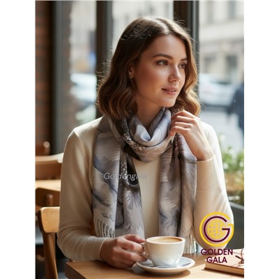 Платок с кистями цветочный принт 3D  Арт: С2512/05