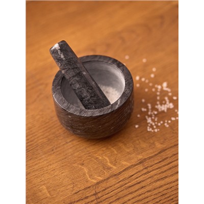 Ступка Marm, 12,7х7,6 см, черный мрамор