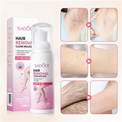 Крем-мусс для удаления волос SADOER Hair Removal Clean Mousse, 100 мл