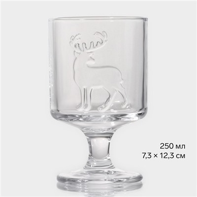 Бокал «Рудольф», 250 мл, 7.5×12.3 см, стекло, прозрачный