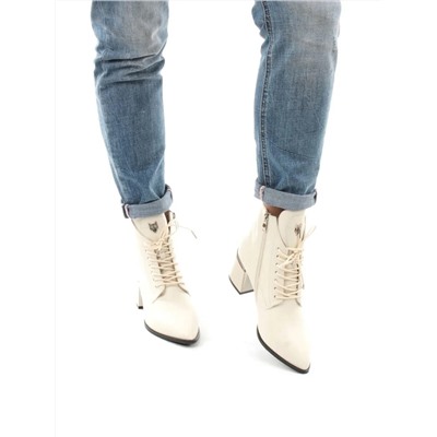 01-PCG270-2 LT.BEIGE Ботинки демисезонные женские (натуральная кожа, байка)